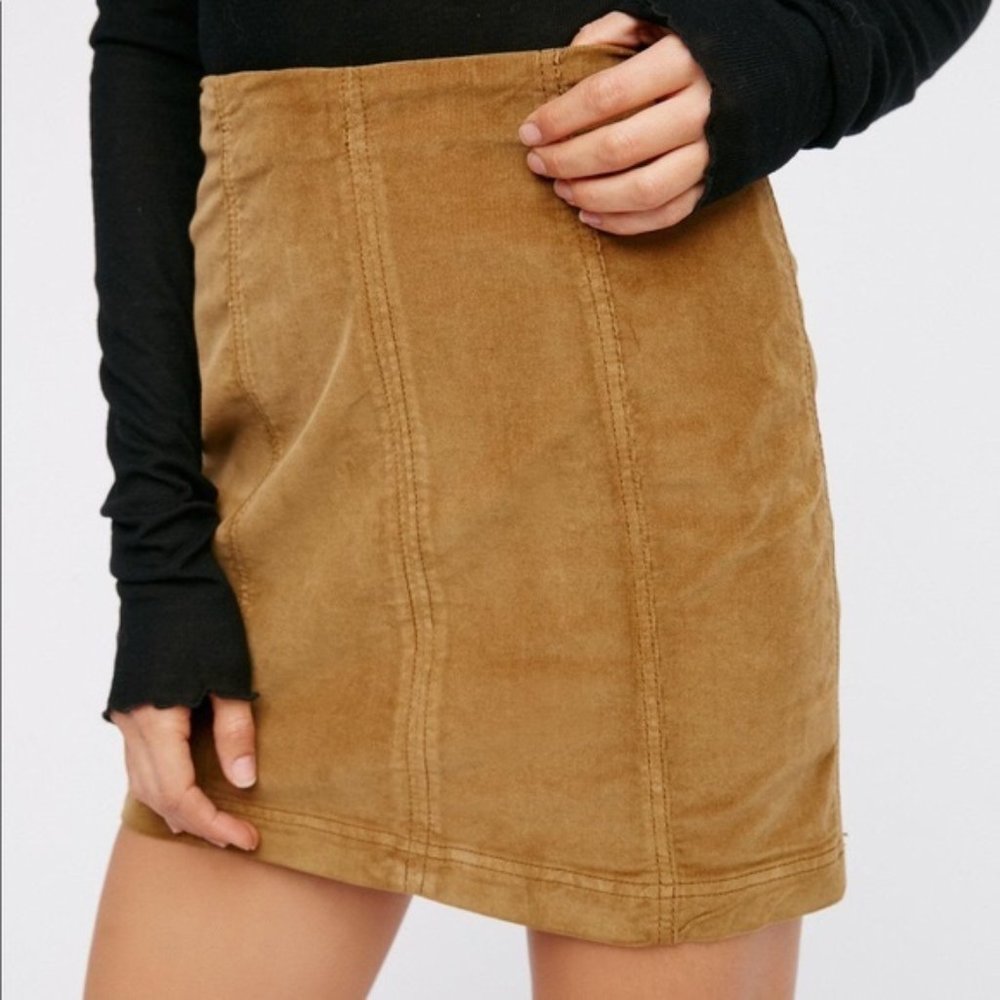 Free People Corduroy Brown Modern Femme Skirt